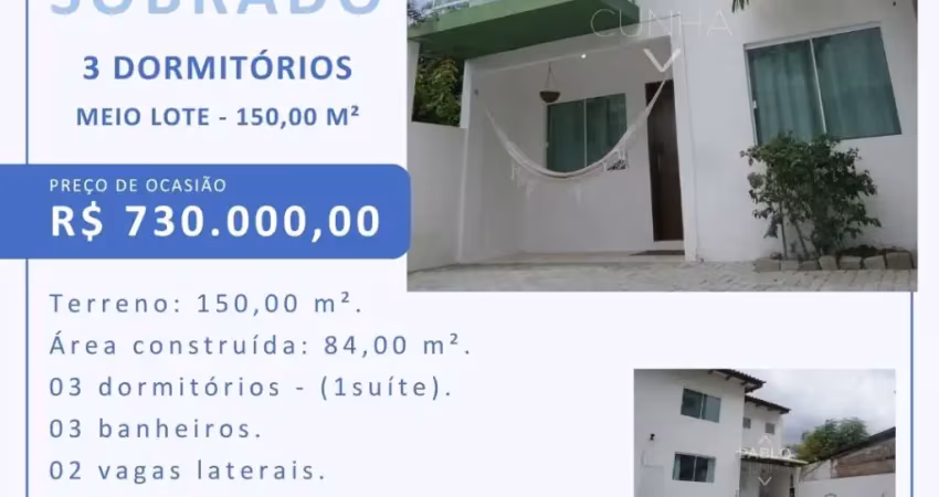 Oportunidade - sobrado com quintal - 3 dormitórios  - são francisco de assis - camboriú