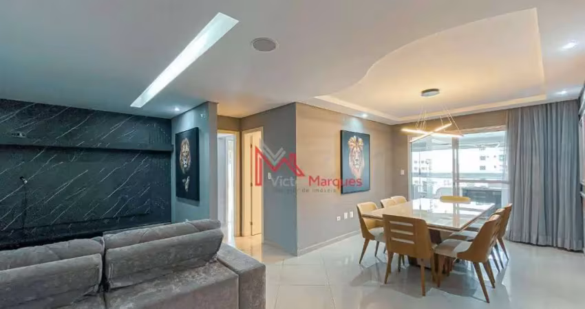 Apartamento com 3 dormitórios à venda, 158 m² por r$ 1.600.000,00 - canto do forte - praia grande/sp
