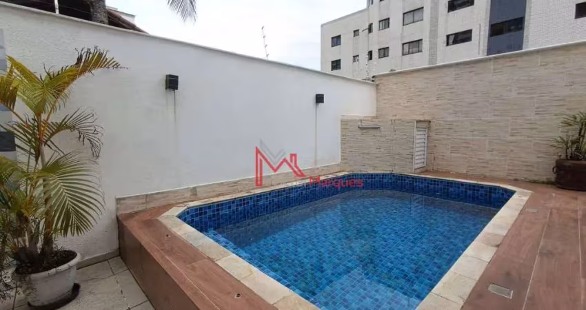 Sobrado individual  com 3 dormitórios à venda, 140 m² por r$ 660.000 - aviação - praia grande/sp