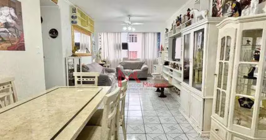 Apartamento com 3 dormitórios, sendo 1 departamento de empregada à venda, 121 m² por r$ 480.000 - boqueirão - praia grande/sp