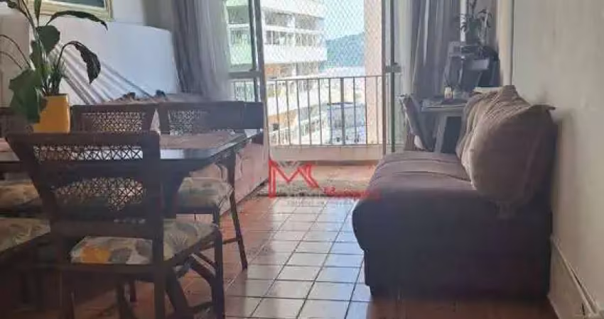 Apartamento com 1 dormitório frente mar à venda, 55 m² por r$ 270.000 - vila guilhermina - praia grande/sp