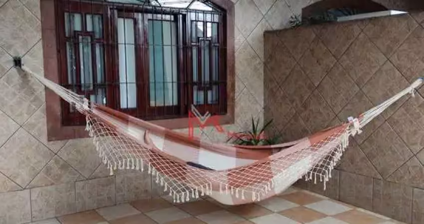 Casa geminada com churrasqueira e  com 2 dormitórios, sendo 1 suíte  à venda, 127 m² por r$ 520.000 - tupi - praia grande/sp