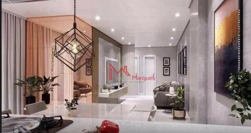 Apartamento com 2 dormitórios, sendo 2 suítes à venda, 82 m² por r$ 755.000 - canto do forte - praia grande/sp