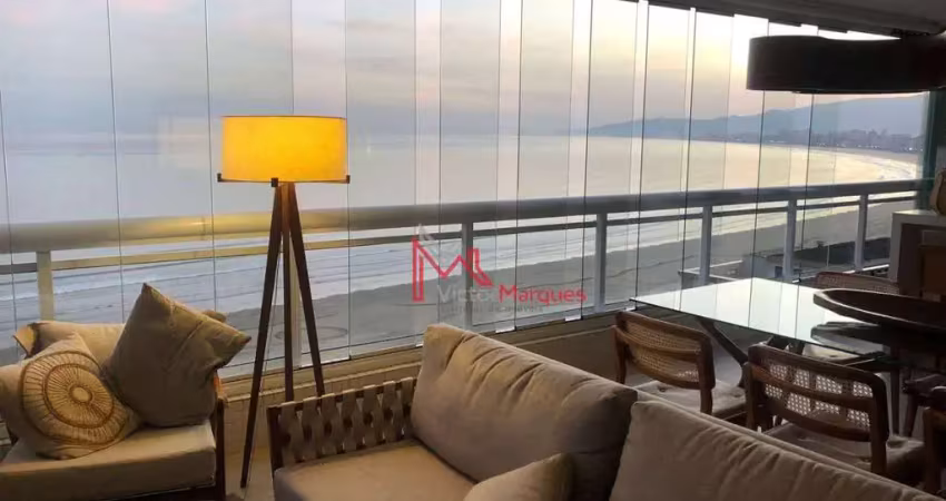 Apartamento com 3 dormitórios, sendo 3 suítes e 1 departamento de empregada à venda, 250 m² por r$ 4.500.000 - canto do forte - praia grande/sp
