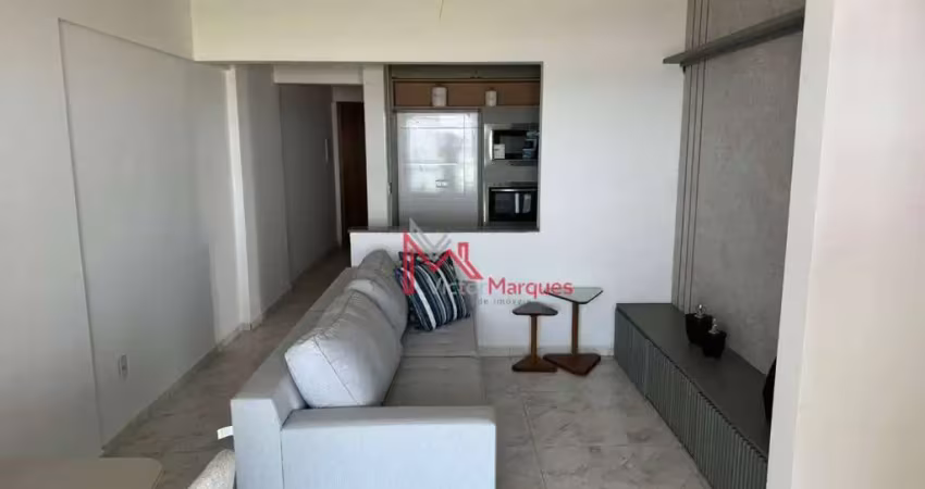 Apartamento vista mar com 2 dormitórios, sendo 1 suíte à venda, 78 m² por r$ 500.000 - mirim - praia grande/sp