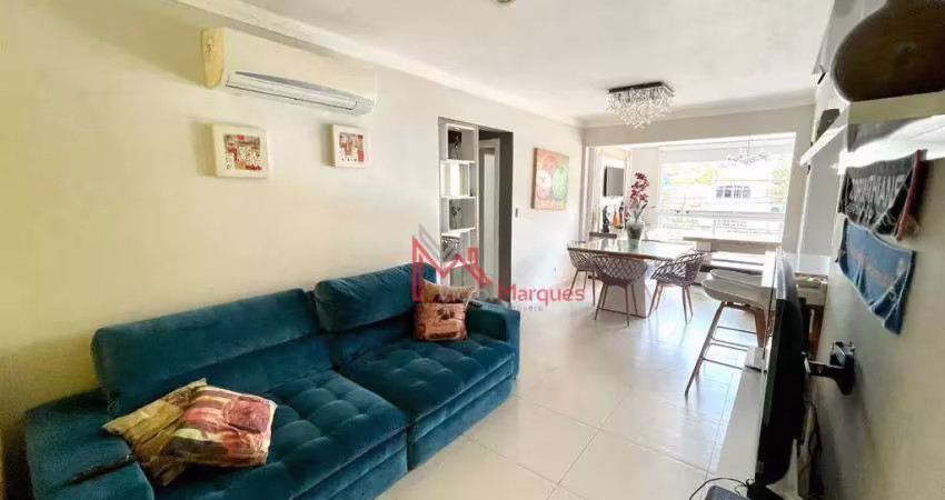 Apartamento com 2 dormitórios para alugar, 76 m² por r$ 5.100/mês - loteamento joão batista julião - guarujá/sp