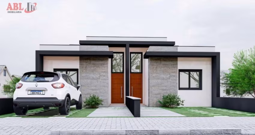 Casa 2 dormitórios com suíte e  pátio