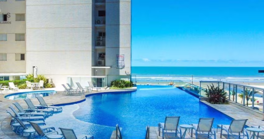 Apartamento 2 dormitórios, frente ao mar e lazer completo