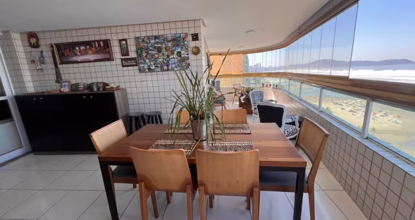 Apartamento de Luxo Frente Mar com Vista Panorâmica, 3 Suítes, na Praia Grande