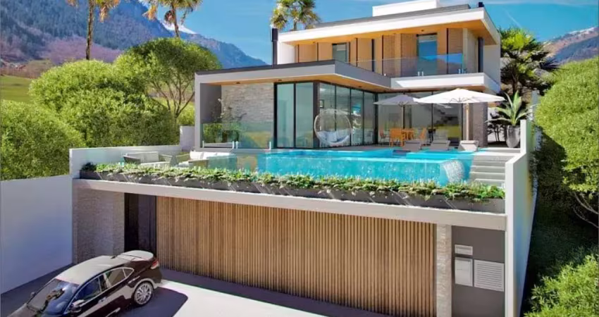 Casa com 4 suítes, 538,40m², avenida dos lagos, pedra branca, palhoça, sc