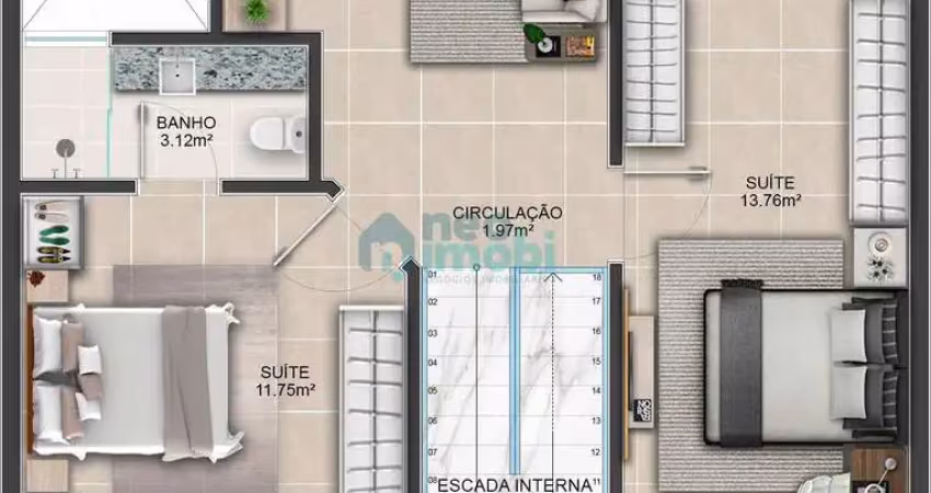 Apartamento 3 dormitórios, 1 suíte, 91,99m², coqueiros- florianópolis