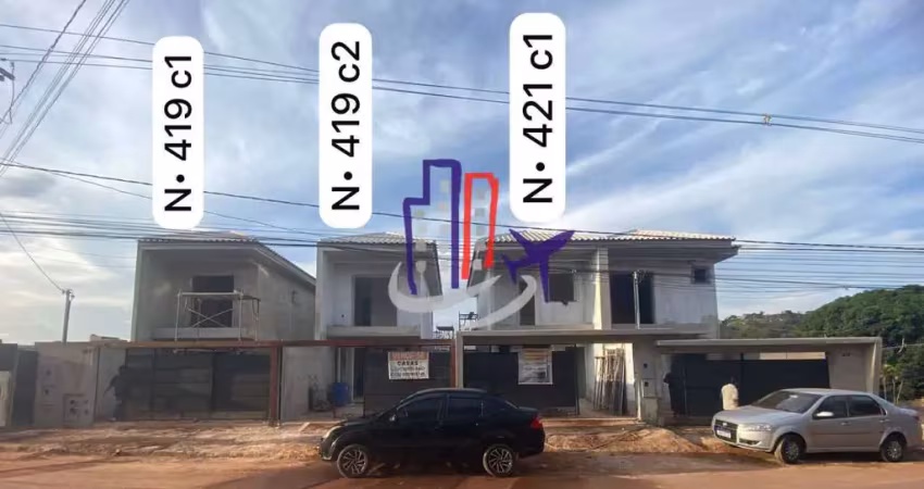 Casa duplex nova com 2 quartos e sacada no bairro masterville em sarzedo