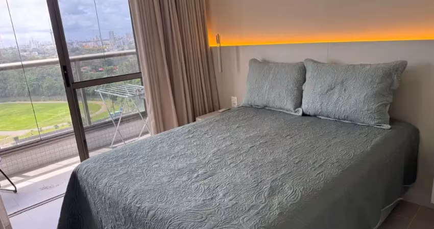 Locação apartamento 1/4 suíte com varanda em ondina.
