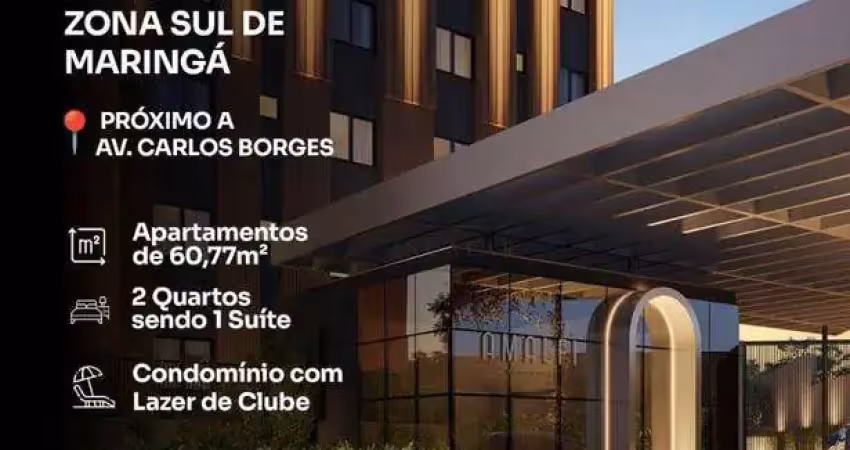 Apartamento com 2 dormitórios sendo uma suíte à venda, 60 m² por - jardim santa rosa - maringá/pr