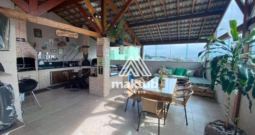 Cobertura com 3 dormitórios para alugar, 140 m² por R$ 4.220,00/mês - Vila Alzira - Santo André/SP