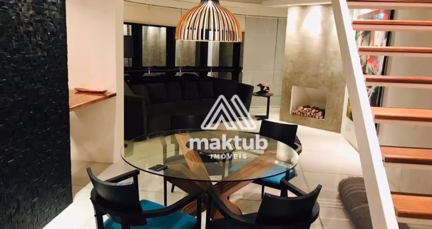 Apartamento Duplex com 1 dormitório à venda, 97 m² por R$ 939.900,00 - Jardim - Santo André/SP