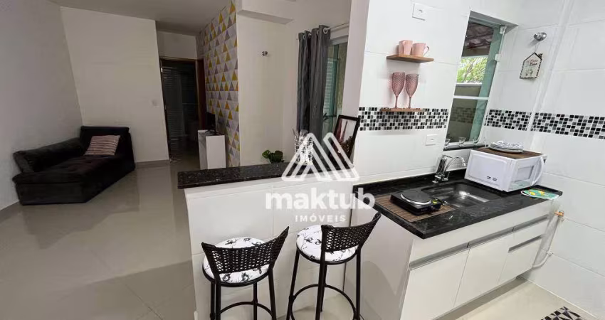 Apartamento com 2 dormitórios para alugar, 51 m² por R$ 2.750,02/mês - Vila Assunção - Santo André/SP