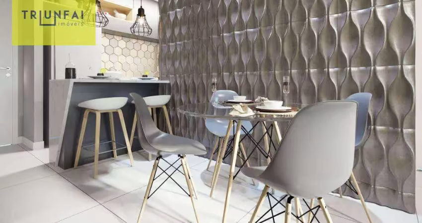 Apartamento com 2 dormitórios à venda, 48 m² por r$ 299.000,00 - edifício sky life rooftop - sorocaba/sp