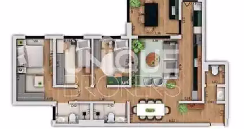 Apartamento com 3 quartos, Engordadouro - Jundiaí