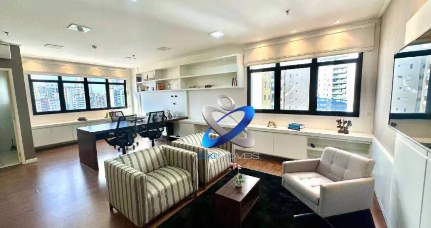 Sala comercial decorada e mobiliada, 54 m² - venda por r$ 600.000 ou aluguel por r$ 6.968/mês - jardim aquarius -edifício prime offices