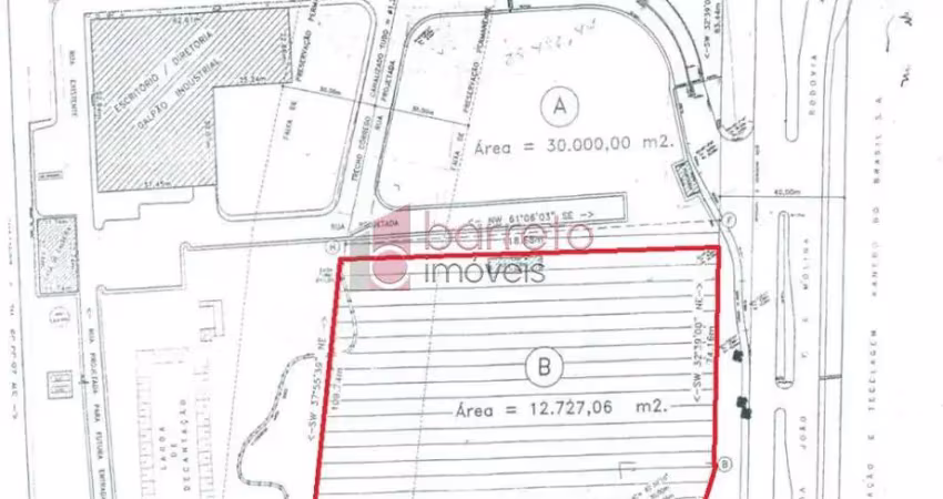 Área industrial, contendo 12.727,06m², para venda, em Jundiaí-SP