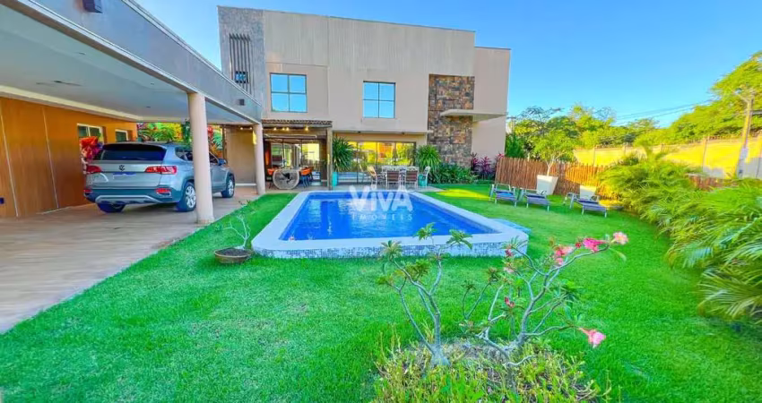 Casa duplex com 5 suítes no  alphaville fortaleza  - porteira fechada