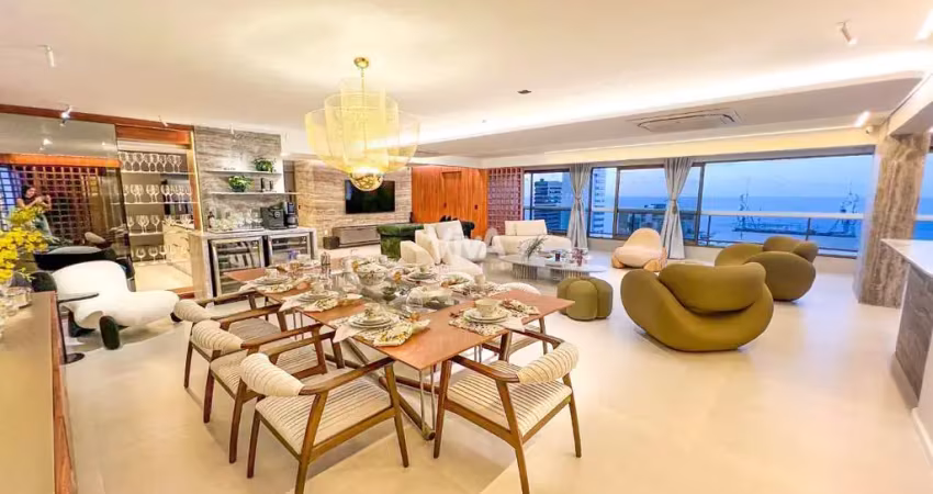 Apartamento com 3 suítes no meireles porteira fechada - vista mar