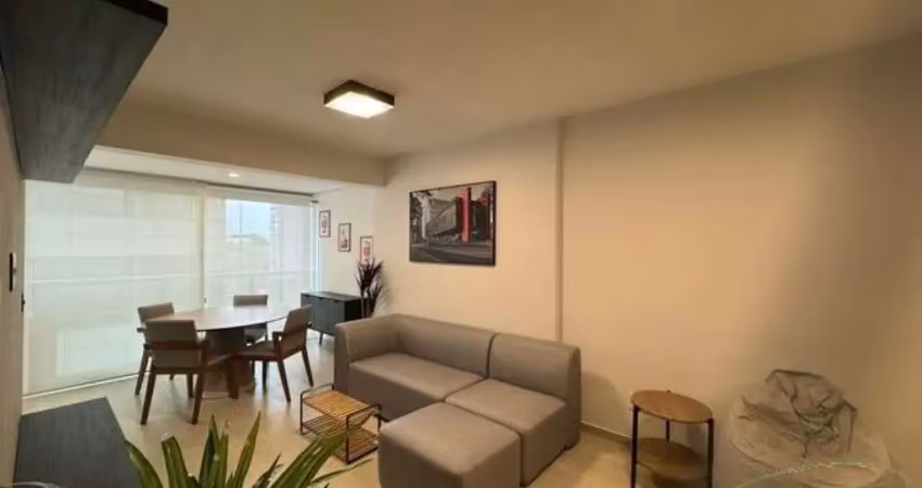 Apartamento mobiliado com 53m² de área útil, 1 dormitório, sem vaga de garagem