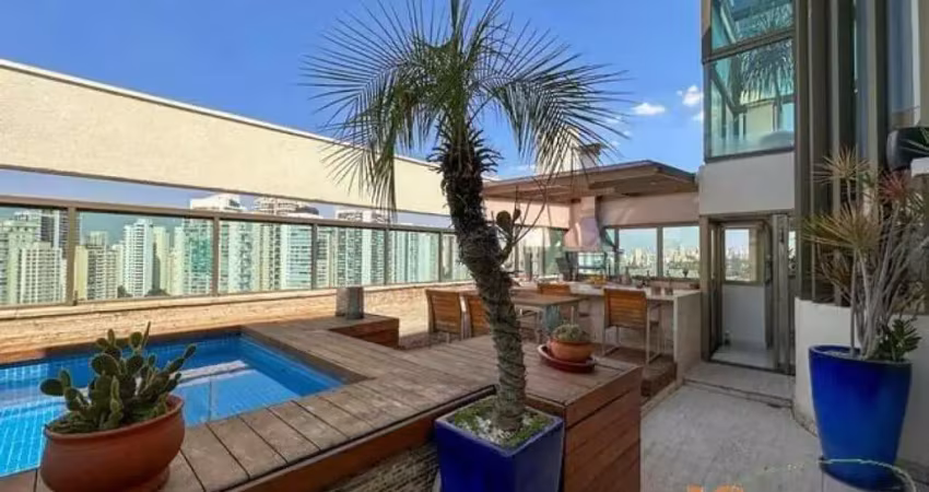 Linda cobertura com 240 m² de área útil, 3 suítes, 4 vagas