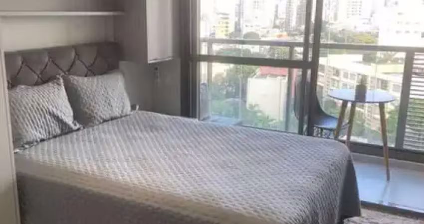 Studio com 25 m², mobiliado, 1 dormitório com ar condicionado  varanda
