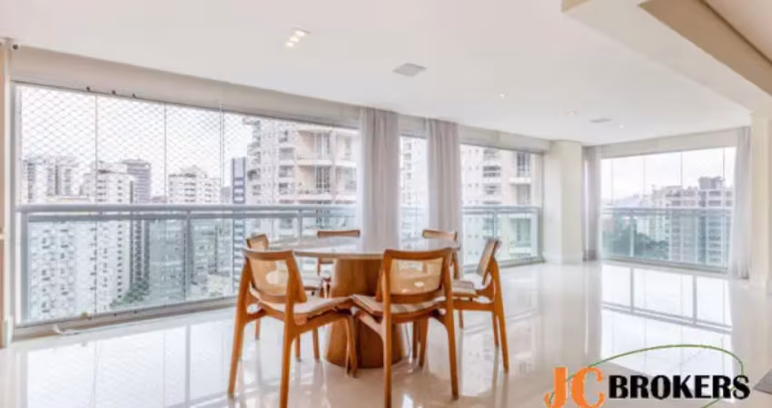 Apartamento com 157 m², 3 suítes, sala para 2 ambientes, varanda gourmet integrada à sala, 3 vagas