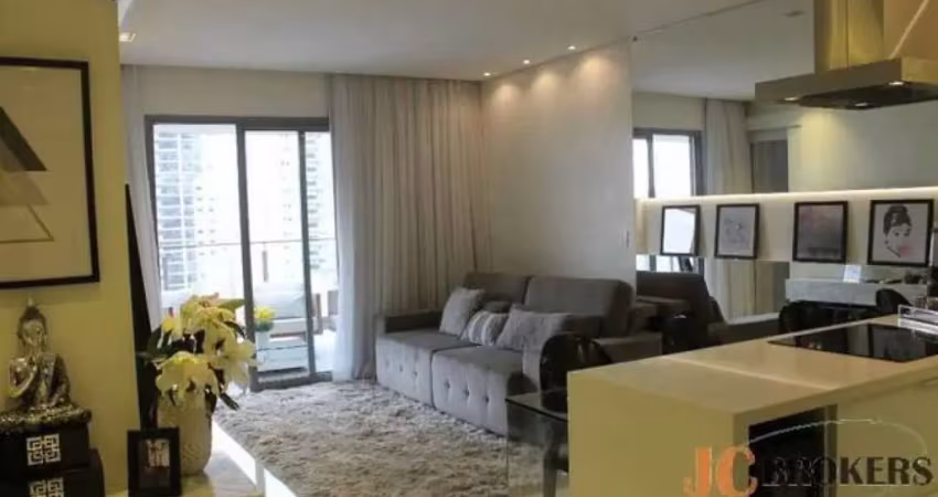 Apartamento com 78 m², sala, varanda, 1 suíte, 2 vagas