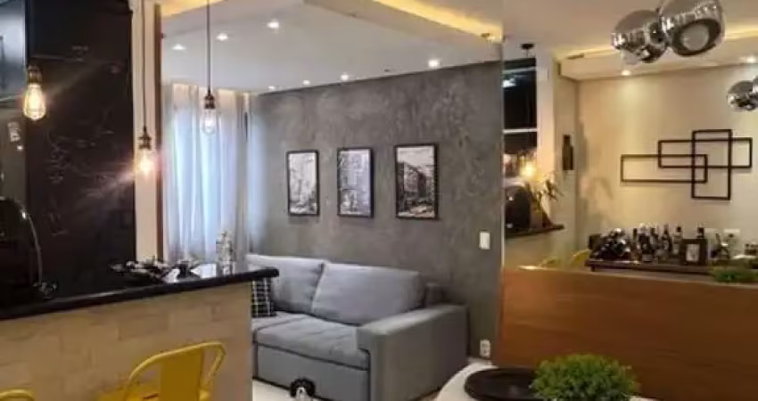 Apartamento reformado com 53 m², sala para 2 ambientes, cozinha americana, 2 dormitórios, 1 vaga