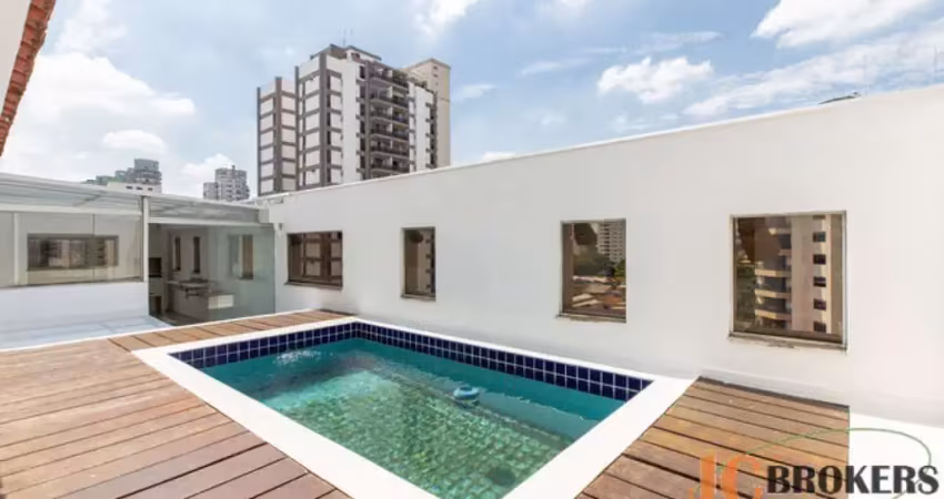 Cobertura duplex com 300m² de área útil, 4 dormitórios sendo 2 suítes, 4 vagas,