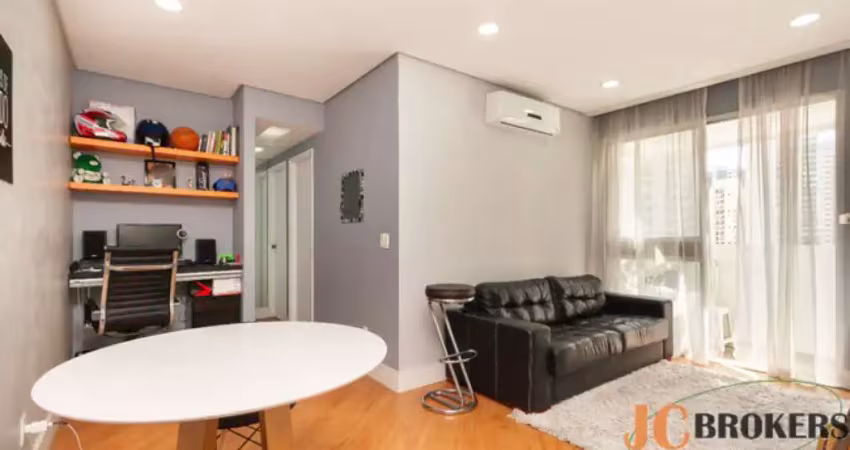 Apartamento com 60 m² de área útil, 2 dormitórios, banheiro social, 1 vaga