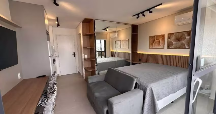 Excelente studio mobiliado, com 1 banheiro, sem vaga de garagem, 27m