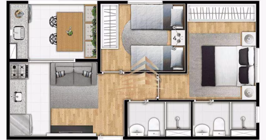 Vendo Apartamento à venda, 43 m² por R$ 317.200 - Vila das Bandeiras - Guarulhos/SP