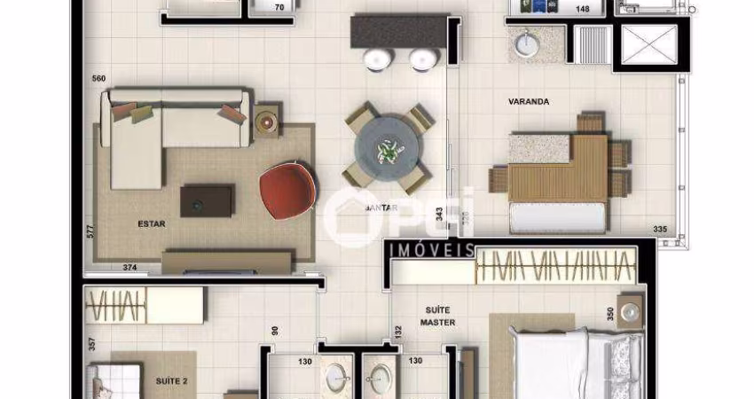 Apartamento com 2 dormitórios à venda, 90 m² por R$ 660.000,00 - Bosque das Juritis - Ribeirão Preto/SP