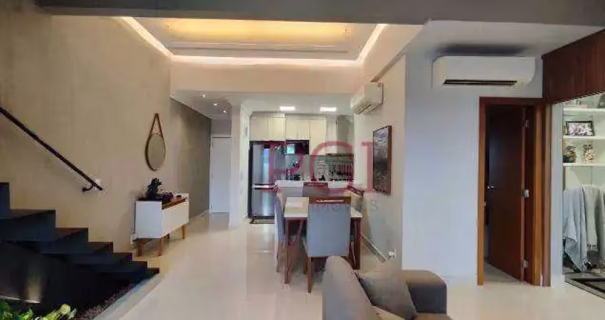 Apartamento duplex com 3 dormitórios à venda, 210 m² por r$ 1.390.000,00 - jardim botânico - ribeirão preto/sp