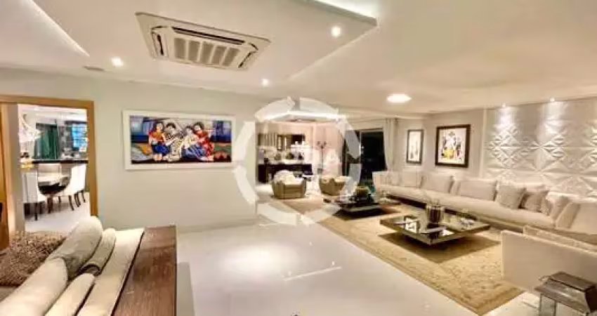Apartamento de luxo na Ponta da Praia: 4 quartos, 4 suítes, 3 salas, 6 banheiros, 4 vagas de garagem e 488m² na Residencial Golden Palace em Santos-SP.