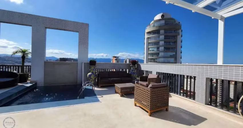 Cobertura de luxo no Gonzaga, Santos-SP: 3 quartos, 3 suítes, 3 salas, 6 banheiros, 4 vagas, 450m²!