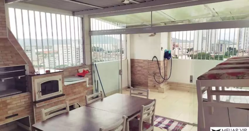 Cobertura de Luxo à Venda em Santos-SP, Bairro Aparecida: 4 quartos, 2 salas, 4 banheiros, 2 vagas, 360 m².