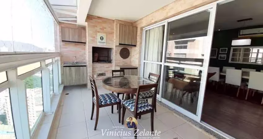 Cobertura de Luxo na Ponta da Praia: 3 suítes, 3 vagas, 180m² - Santos-SP