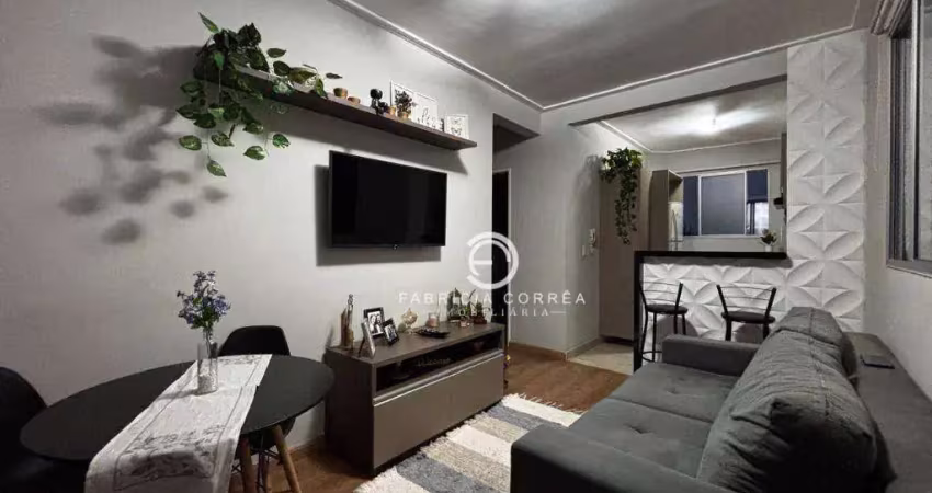 Apartamento disponível para venda com acabamento clean e boa ventilação.