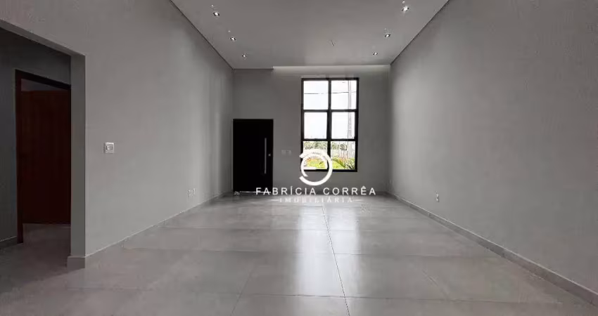 Casa nova com pé direito duplo, área gourmet e estrutura para ar condicionado
