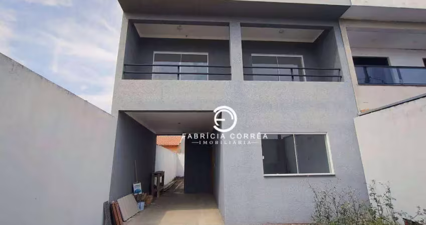 Sobrado novo à venda com 3 dormitórios e 3 vagas de garagem , aceita financiamento e permuta.