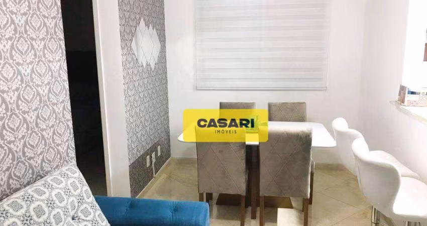 Apartamento com 2 dormitórios à venda, 50 m²  - Vila Homero Thon - Santo André/SP