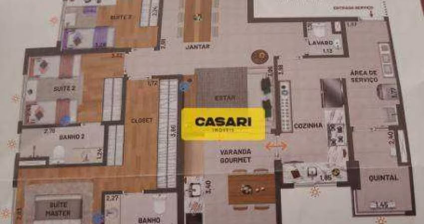 Apartamento com 3 dormitórios à venda, 110 m² por R$ 1.590.000,00 - Jardim do Mar - São Bernardo do Campo/SP