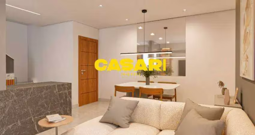 Cobertura com 2 dormitórios à venda, 119 m² - campestre - santo andré/sp