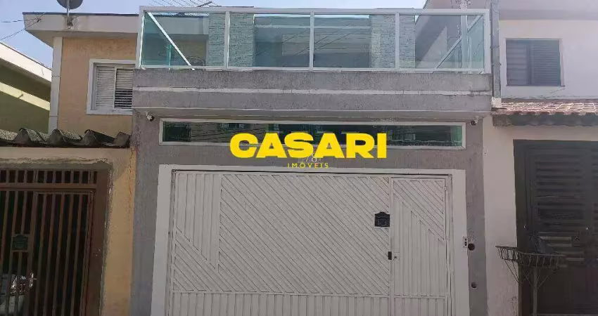 Sobrado com 3 dormitórios à venda, 200 m² - vila scarpelli - santo andré/sp